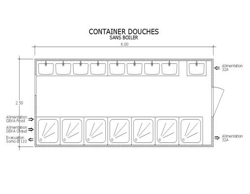 container douches sans boiler plan