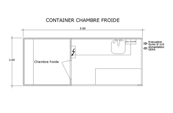 chambre froide plan