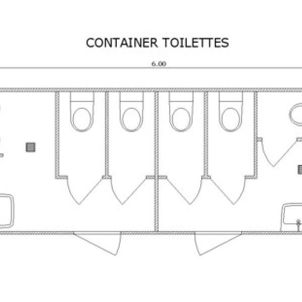 container toilettes plan