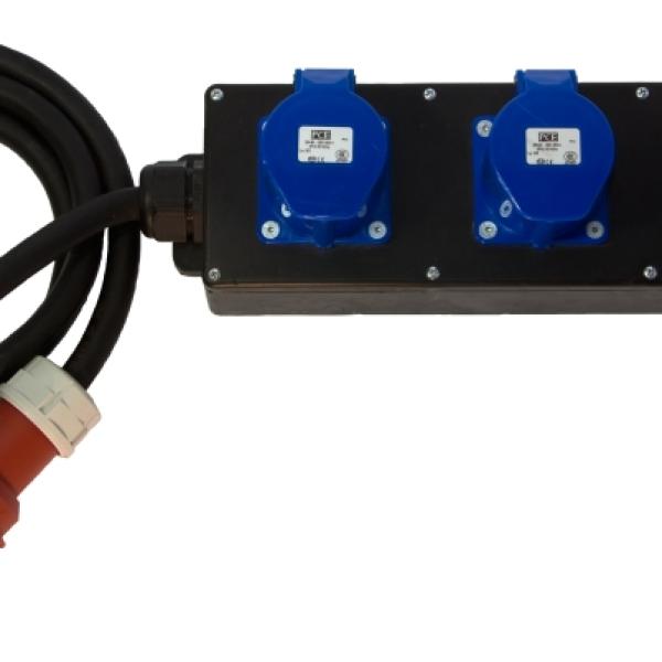 Adaptateur CEE 32A tri / 3x CEE 32A mono